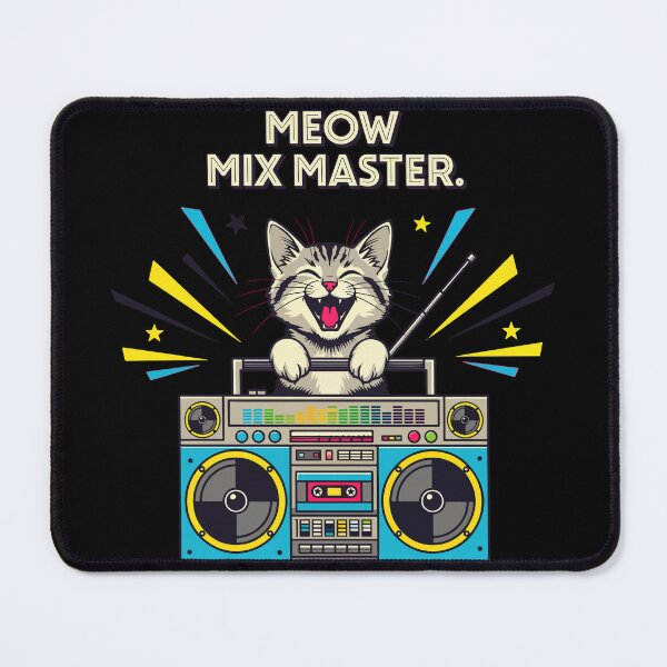 Item preview, Meow Mix Master Retro Cat designed and sold by SillyPawsStudio.