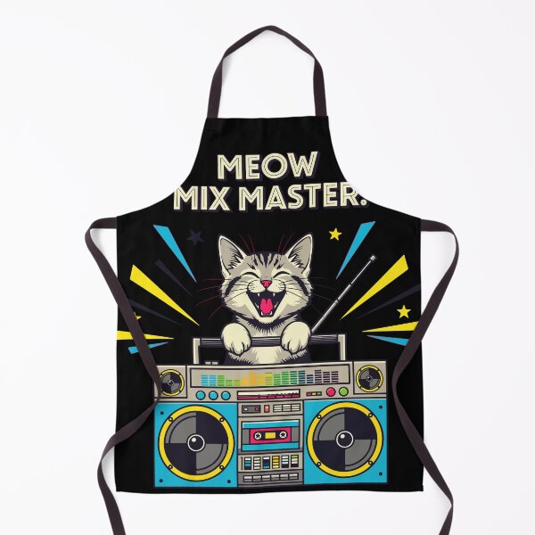 Item preview, Meow Mix Master Retro Cat designed and sold by SillyPawsStudio.