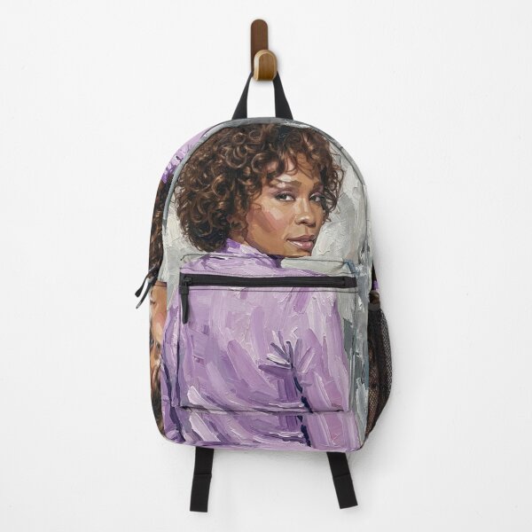 Item preview, The Voice: Whitney Houston Lavender & Lilac Impasto Portrait designed and sold by Art's Diner.