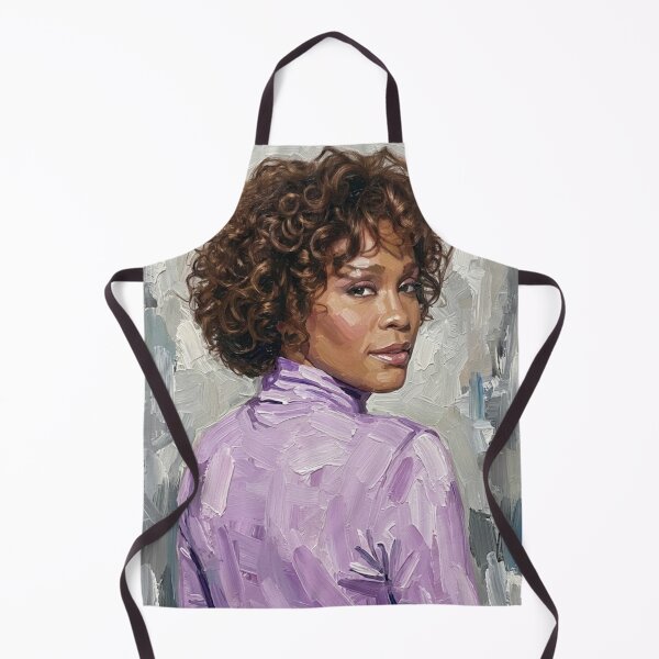 Item preview, The Voice: Whitney Houston Lavender & Lilac Impasto Portrait designed and sold by Art's Diner.