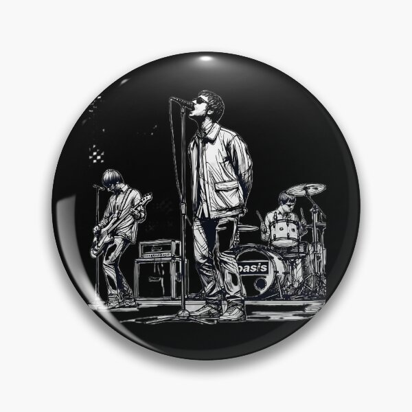 Item preview, Minimalist Line Art Of Oasis Performing   Britpop Band  designed and sold by SugoiOutlet.