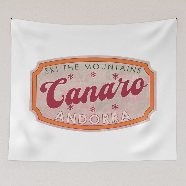 Item preview, Canaro, Andorra, Ski, textured skiing badge designed and sold by Wanderful-roads.
