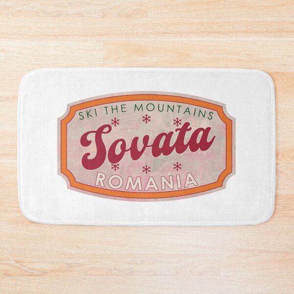 Item preview, Sovata, Romania, Ski, textured skiing badge designed and sold by Wanderful-roads.