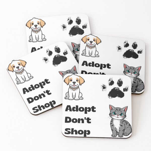 Item preview, Adopt Dont Shop - Cute Dog and Cat Animal Rescue Design designed and sold by Mastalina99.