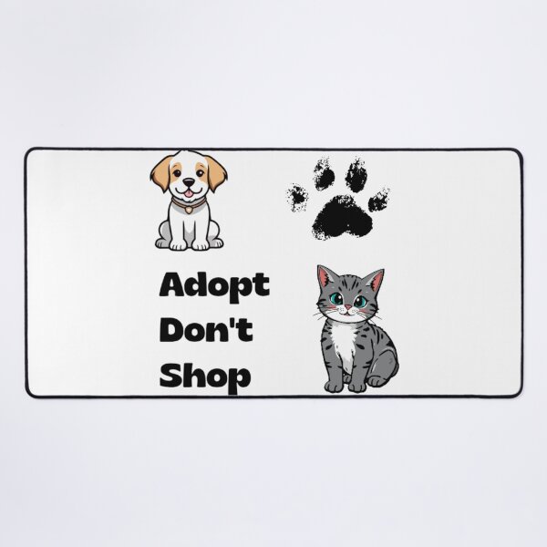 Item preview, Adopt Dont Shop - Cute Dog and Cat Animal Rescue Design designed and sold by Mastalina99.