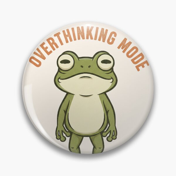 Item preview, Overthinking Frog Sticker | Funny Mental Health Animal | Relatable Anxiety Humor Frog  designed and sold by ZyxDes.