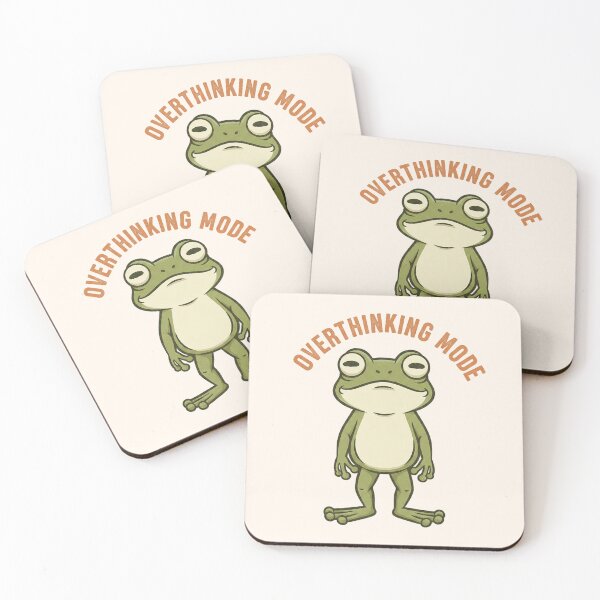 Item preview, Overthinking Frog Sticker | Funny Mental Health Animal | Relatable Anxiety Humor Frog  designed and sold by ZyxDes.