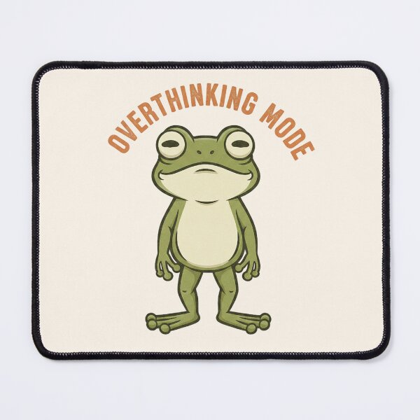 Item preview, Overthinking Frog Sticker | Funny Mental Health Animal | Relatable Anxiety Humor Frog designed and sold by ZyxDes.
