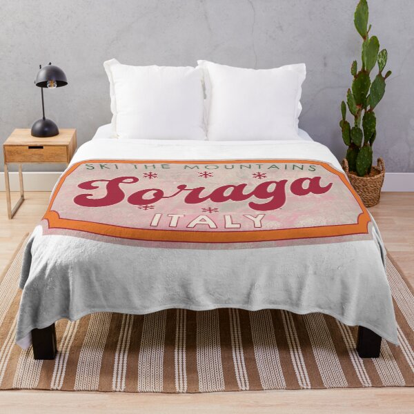 Item preview, Soraga, Italy, Ski, textured skiing badge designed and sold by Wanderful-roads.