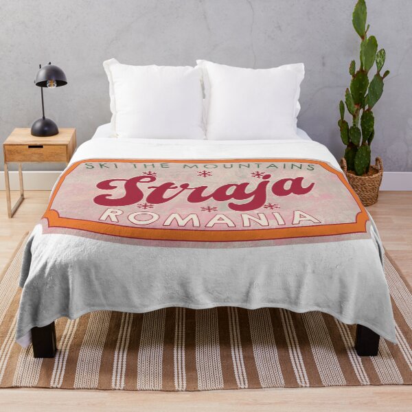 Item preview, Straja, Romania, Ski, textured skiing badge designed and sold by Wanderful-roads.