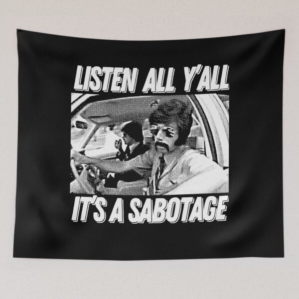 Item preview, Listen All Yall It's A Sabotage Boutique Beastie Boys Old Style Fan Art designed and sold by alimehdidshop.