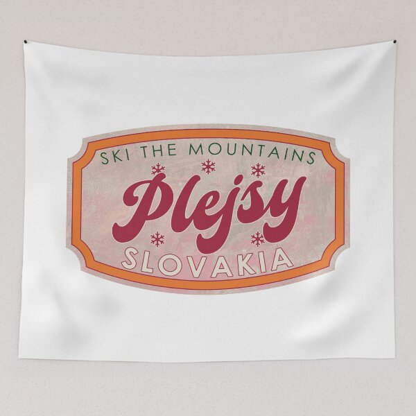 Item preview, Plejsy, Slovakia, Ski, textured skiing badge designed and sold by Wanderful-roads.