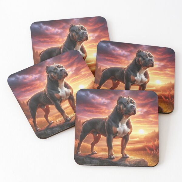 Item preview, Sunset Guardian – Majestic pitbull dog Power designed and sold by Dogandesighn.