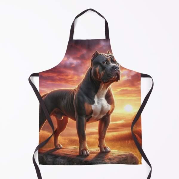 Item preview, Sunset Guardian – Majestic pitbull dog Power designed and sold by Dogandesighn.