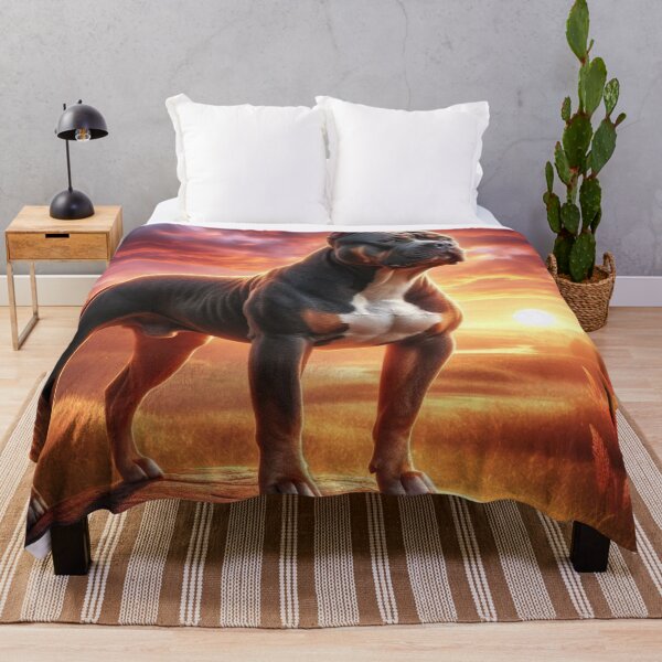 Item preview, Sunset Guardian – Majestic pitbull dog Power designed and sold by Dogandesighn.