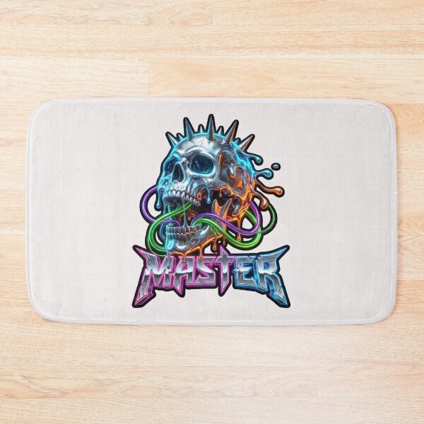 Item preview, Neon Liquid Chrome 3D Heavy Metal Skull "Master" Bootleg Graphic designed and sold by benjyjump.