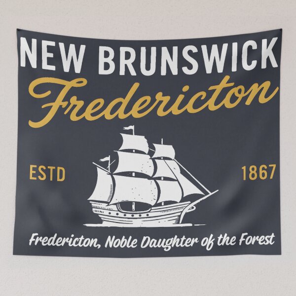 Item preview, Fredericton New Brunswick Canada Simple Boat Pride Motto  designed and sold by HowToCanadian.