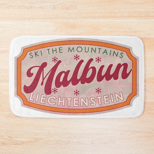 Item preview, Malbun, Liechtenstein, Ski, textured skiing badge designed and sold by Wanderful-roads.