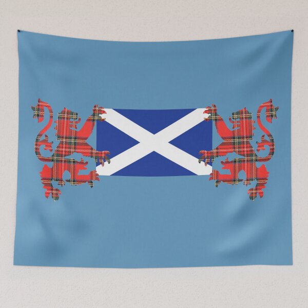 Item preview, Saltire with Tartan Lions  designed and sold by Murph's Images.