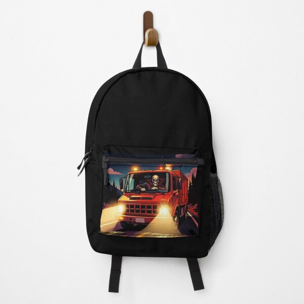 Item preview, Skull Trucker Night Ride – Dark Road Horror Illustration designed and sold by myforestfog.