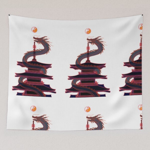 Item preview, Pagoda and Dragon designed and sold by funglazie.