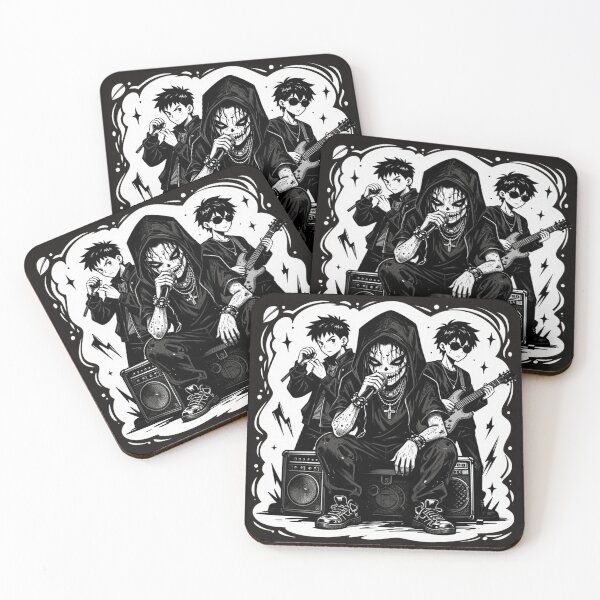 Item preview, Dark Trap Band – Gothic Anime Music Illustration designed and sold by myforestfog.