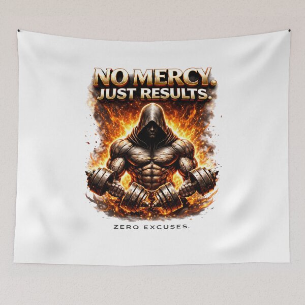 Item preview, No Mercy. Just Results. – Premium Motivational Power Design designed and sold by RelateAndTee.