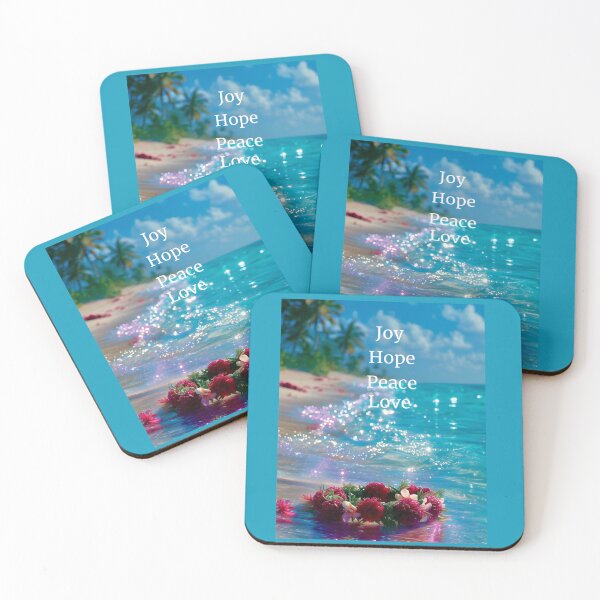 Item preview, Glittery  ocean joy hope peace  love designed and sold by Brewgoodness.