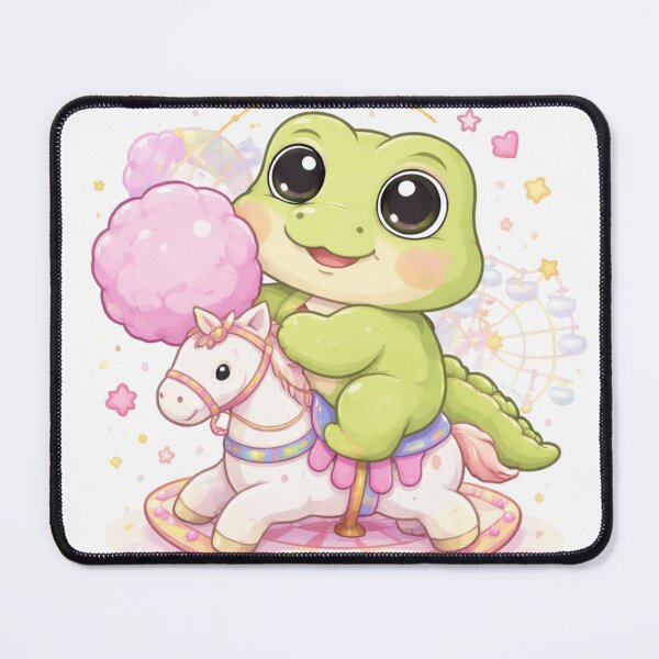 Item preview, Kawaii Croco at Luna Park - Sweet Carnival Fun. designed and sold by Lylysun.