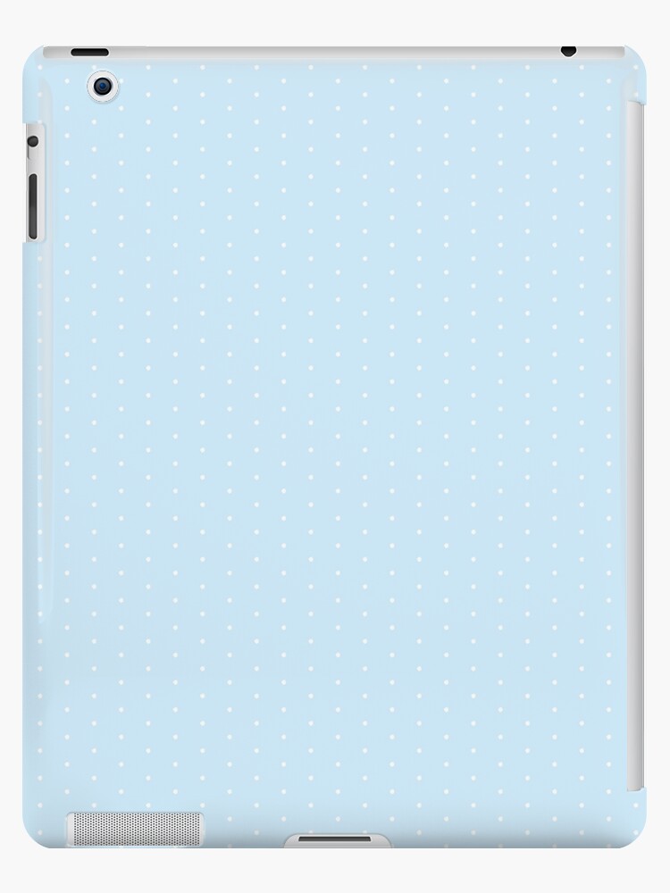 White Polka Dots On Light Blue Background Ipad Case Skin By