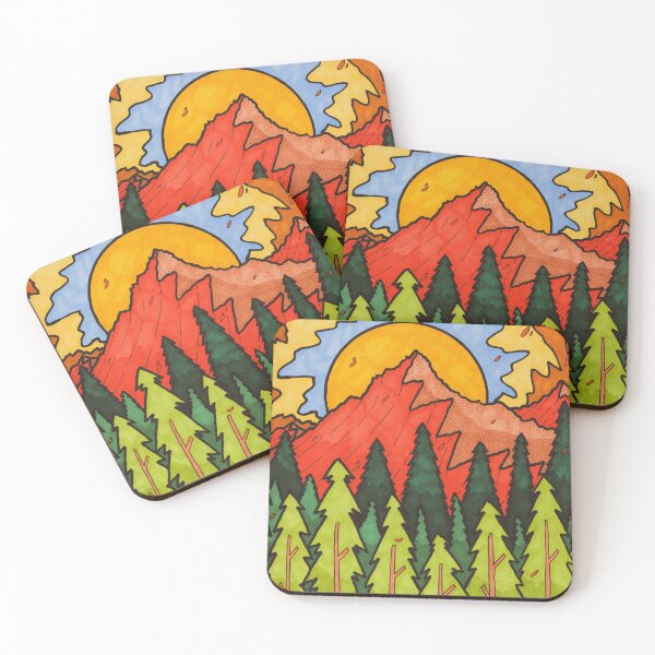 Item preview, Forest wave peaks designed and sold by Swadeillustrations.