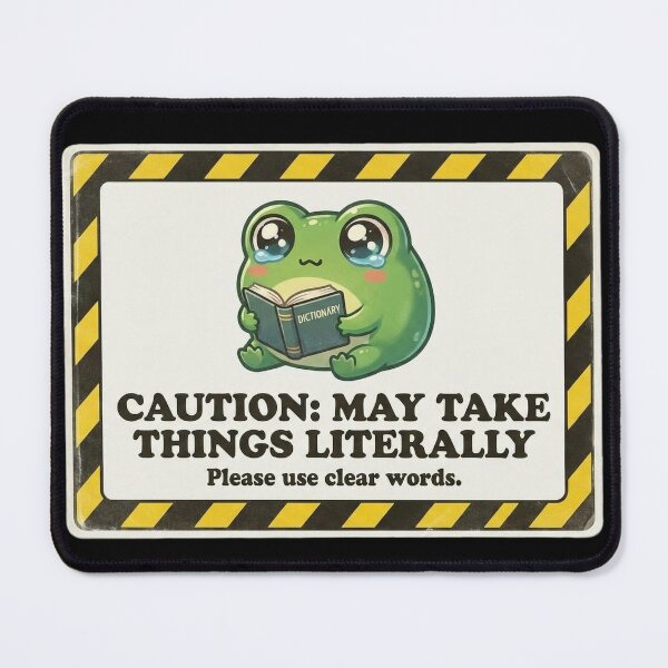 Item preview, Caution May Take Things Literally Frog designed and sold by Visual Dept..