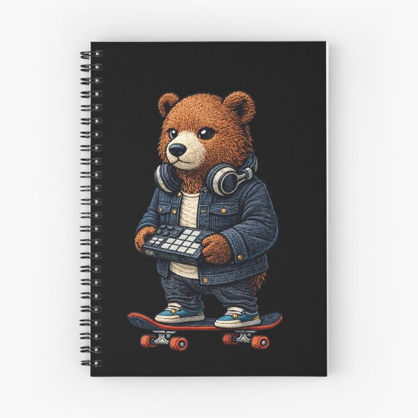 Item preview, Music Producer Bear – Urban Embroidered Patch Style DJ Animal Art designed and sold by ColorSplash123.
