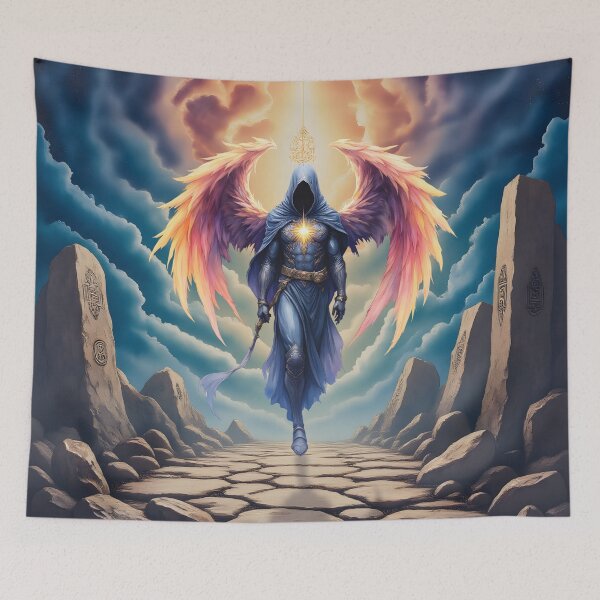 Item preview, The Mystic Guardian of Hope – Celestial Light Between Shadows. designed and sold by nicky2342.