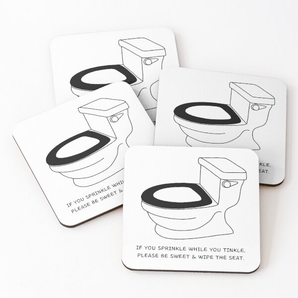 Item preview, If You Sprinkle While You Tinkle - toilet humor designed and sold by Stick People Designs.