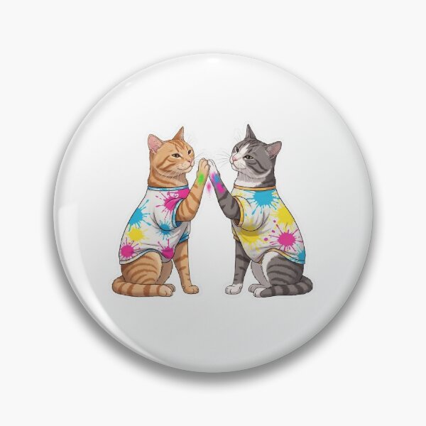 Item preview, Happy Holi Cats Sticker – Cute Festival Color Celebration Design designed and sold by Tyzuu.
