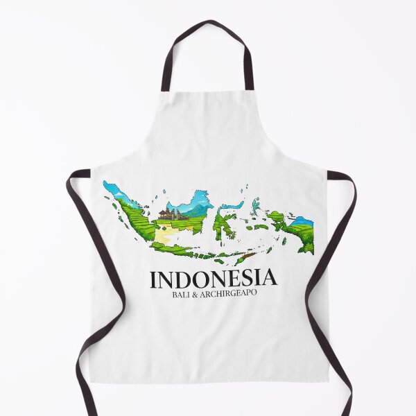 Item preview, Indonesia Map Bali Terraces and Archipelago Heritage Art designed and sold by AbulailArt.