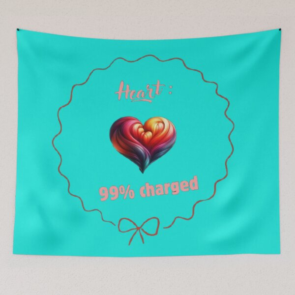 Item preview, Heart 99% Charged – Love at Full Power designed and sold by Catfcreations.