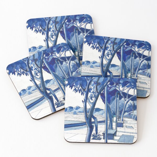 Item preview, Monochromatic Park Path and Blue Trees designed and sold by aryas-palette.