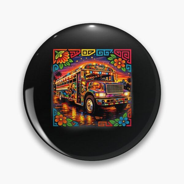 Item preview, Diablo Rojo Bus Inspired By Mola Art Panama Cultural Design T-Shirt designed and sold by VillociShop.