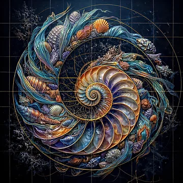 Artwork thumbnail, Fibonacci pattern - Shells #9 by andreisky