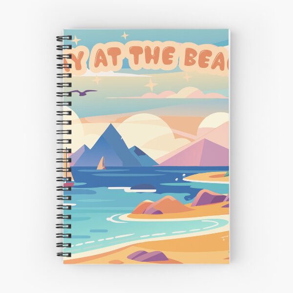 Item preview, Day at the Beach Tropical Summer Landscape Flat Art designed and sold by PixelWaveBD.