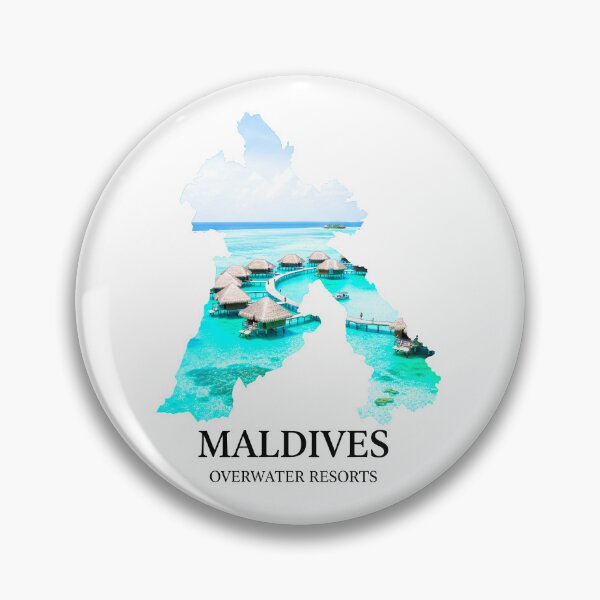 Item preview, Maldives Map Luxury Overwater Resorts and Turquoise Lagoon Art designed and sold by AbulailArt.