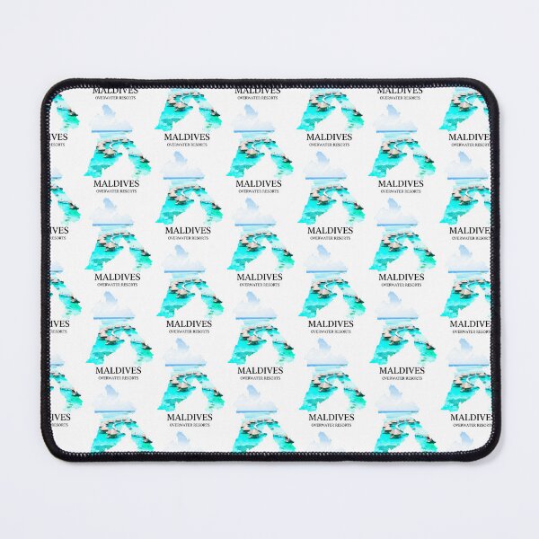 Item preview, Maldives Map Luxury Overwater Resorts and Turquoise Lagoon Art designed and sold by AbulailArt.