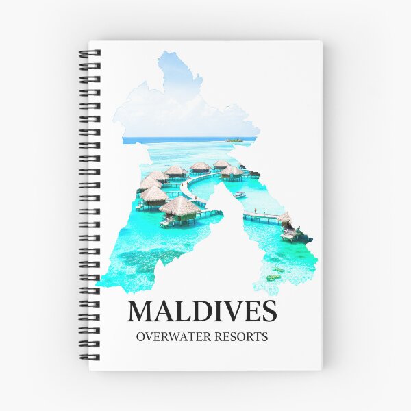 Item preview, Maldives Map Luxury Overwater Resorts and Turquoise Lagoon Art designed and sold by AbulailArt.