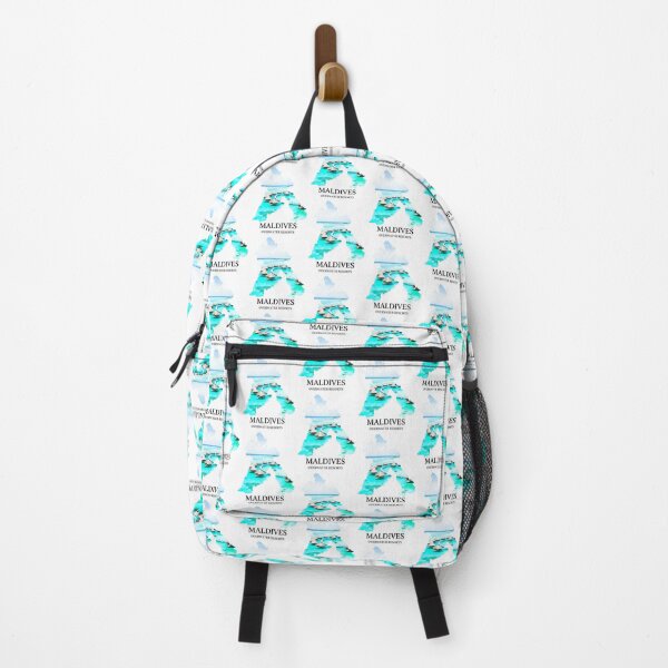 Item preview, Maldives Map Luxury Overwater Resorts and Turquoise Lagoon Art designed and sold by AbulailArt.