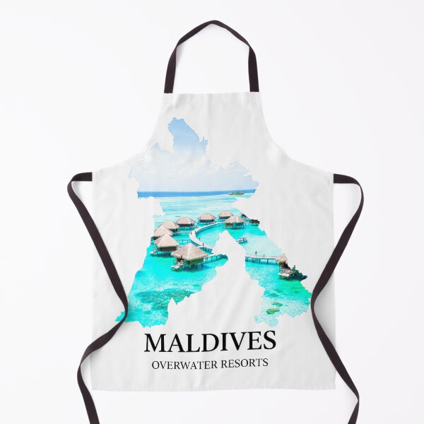 Item preview, Maldives Map Luxury Overwater Resorts and Turquoise Lagoon Art designed and sold by AbulailArt.