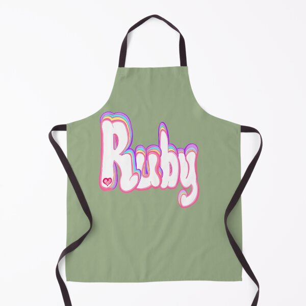 Item preview, Ruby Personalised Name – Pastel Aesthetic White Typography designed and sold by Artonmytee.