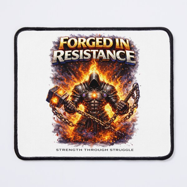 Item preview, Forged In Resistance – Strength Through Struggle | Warrior Power Design designed and sold by RelateAndTee.