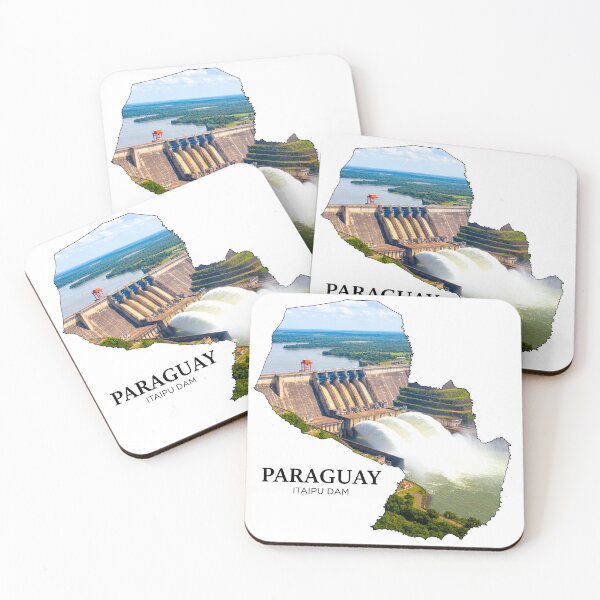 Item preview, Paraguay Map Itaipu Dam Engineering and Energy Art designed and sold by AbulailArt.